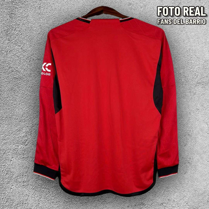  Manchester United Local 2023/24 Camiseta Manga Larga Fan de Hombre (Adidas)