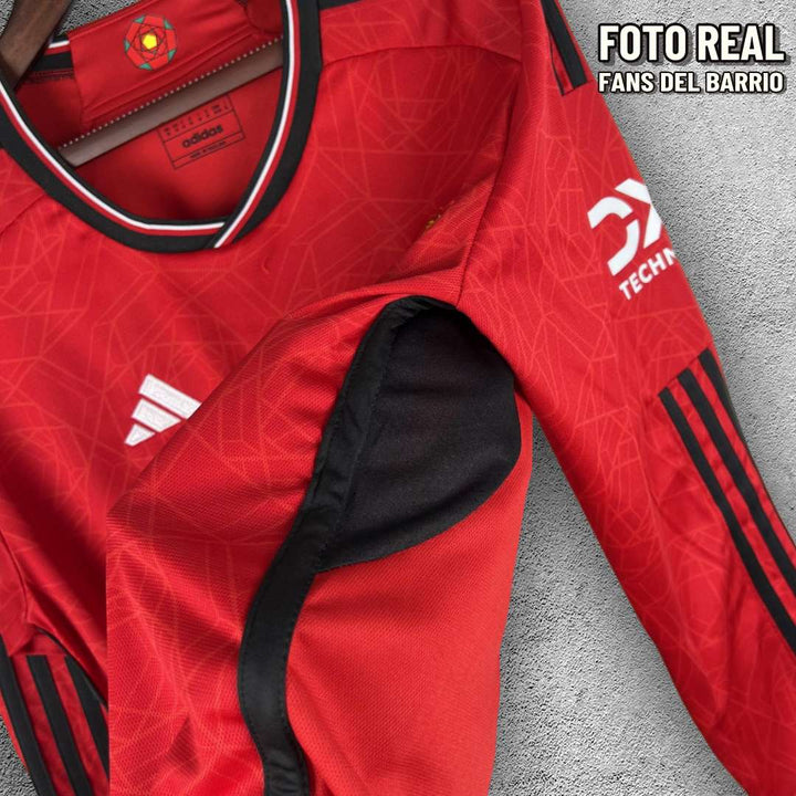  Manchester United Local 2023/24 Camiseta Manga Larga Fan de Hombre (Adidas)