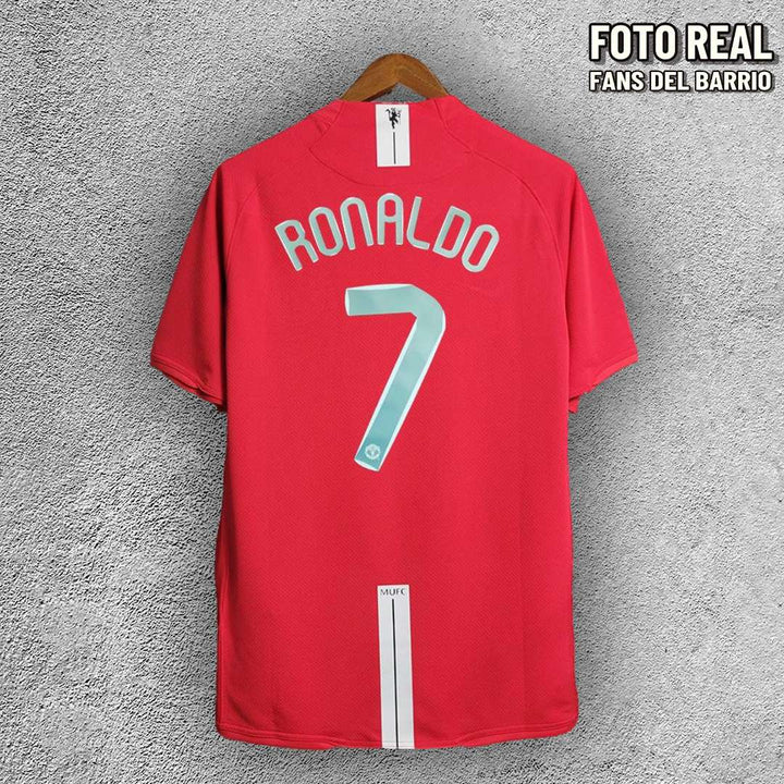 Manchester United Versión Final Champions League Moscow 2007-08 Local Camiseta Retro para Hombre (Nike)