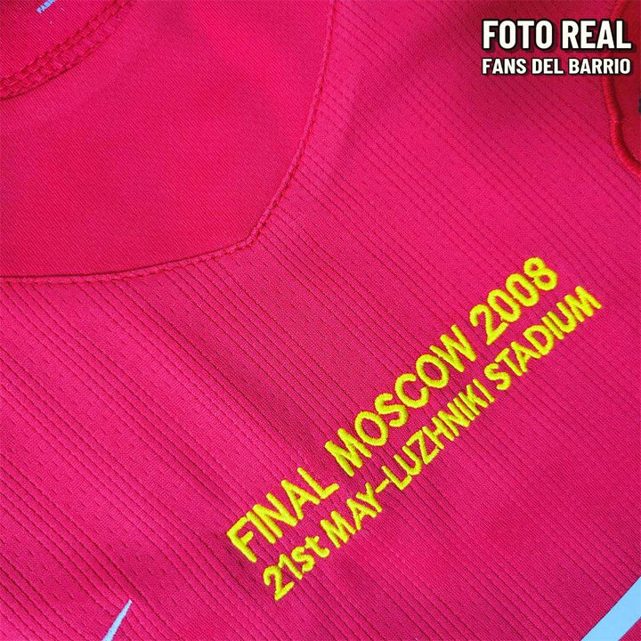 Manchester United Versión Final Champions League Moscow 2007-08 Local Camiseta Retro para Hombre (Nike)