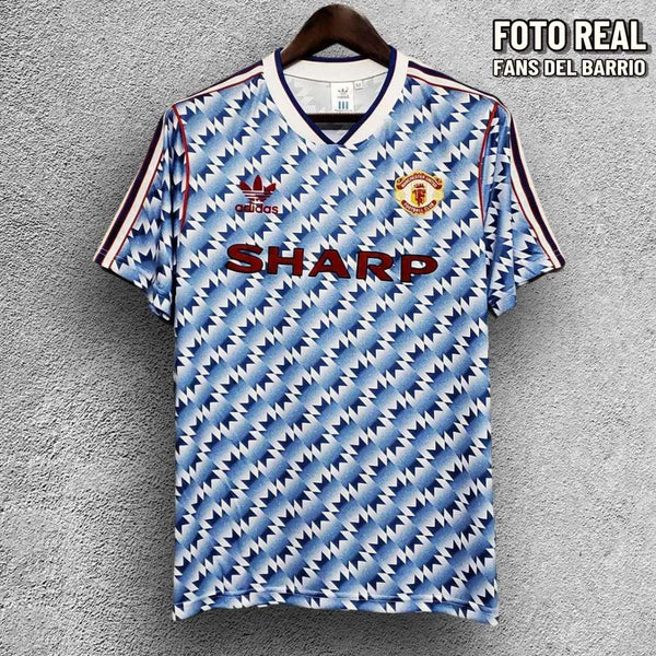Manchester United Visita 1990/92 Camiseta Retro de Hombre (Adidas)