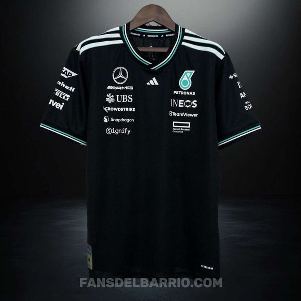 Camiseta F1 Mercedes AMG Petronas 2025 Black para Hombre