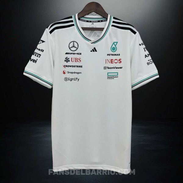 Camiseta F1 Mercedes AMG Petronas 2025 White para Hombre