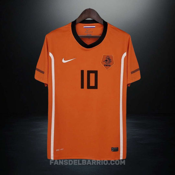 Paises Bajos 2010 Local Camiseta Retro para Hombre (Nike)