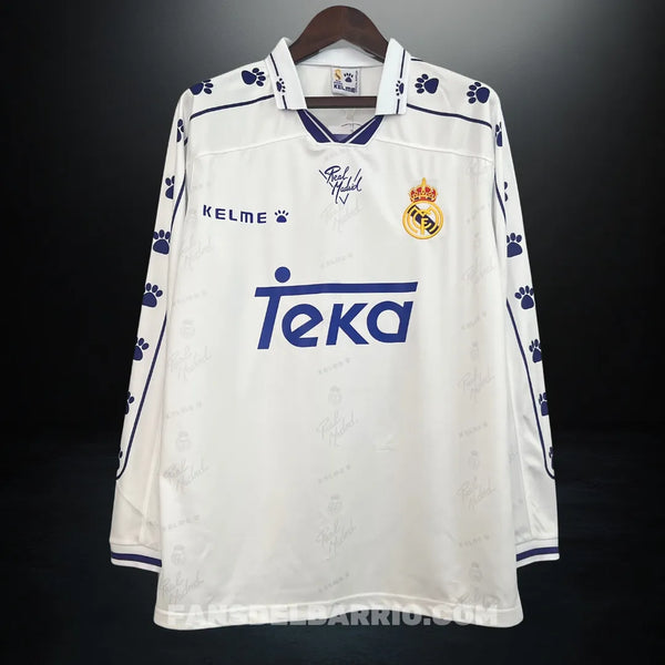 Camiseta Manga Larga Retro Real Madrid 1994/96 Local para Hombre