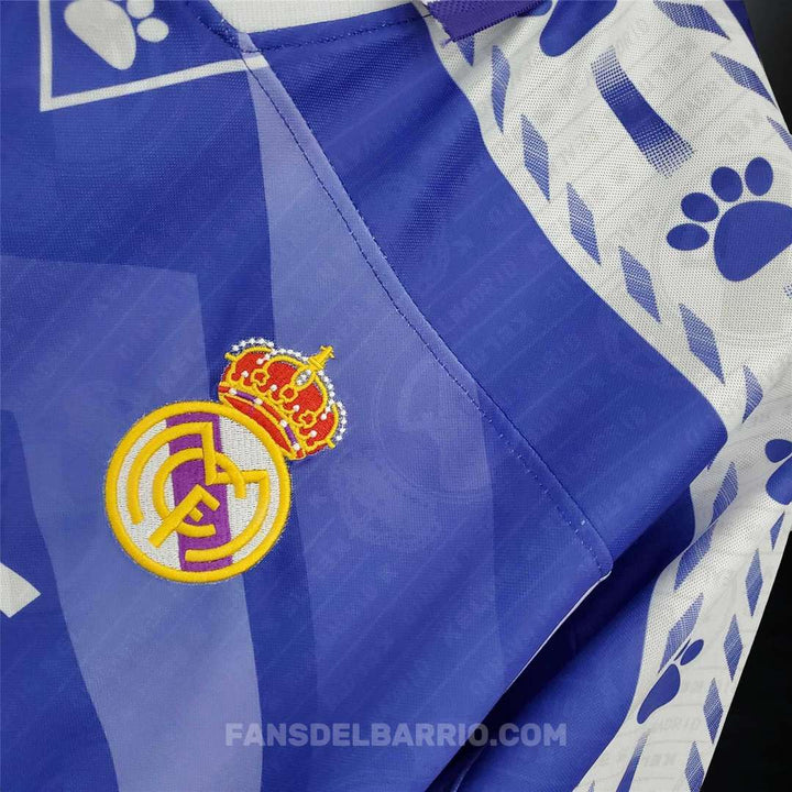 Real Madrid 1996-97 Visita Camiseta Retro para Hombre (Kelme)