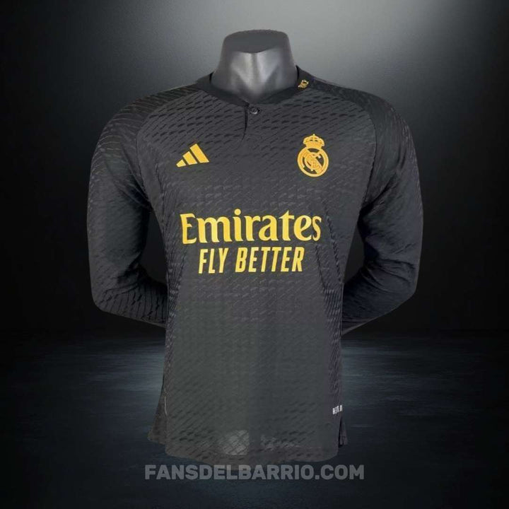 Real Madrid 2023-24 Alternativo Camiseta Manga Larga Player para Hombre (Adidas)