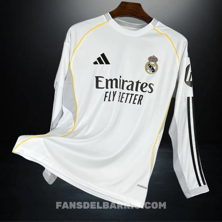 Camiseta Manga Larga Fan Real Madrid 2025/26 Local para Hombre