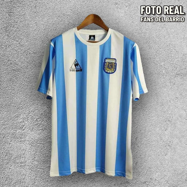 Camiseta Retro Selección de Argentina Local 1986 de Hombre (Le Coq Sportif)