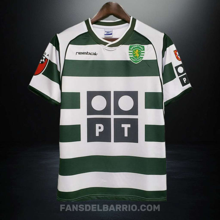 Camiseta Retro Sporting Lisboa 2001/03 Local para Hombre (Reebok)
