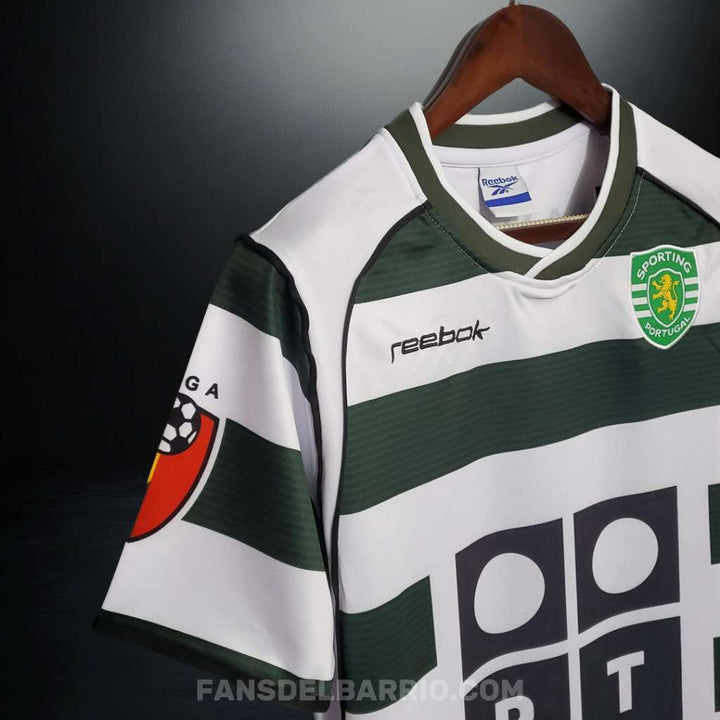 Camiseta Retro Sporting Lisboa 2001/03 Local para Hombre (Reebok)
